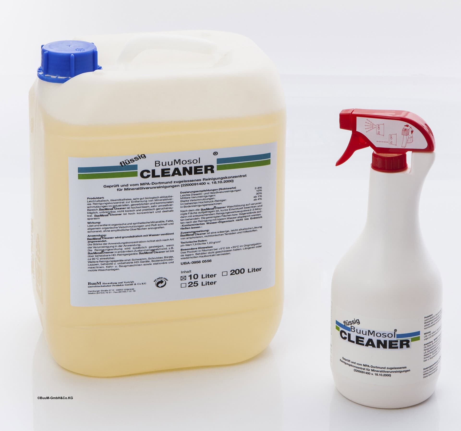 BuuMosol Cleaner Kanister und Sprühflasche